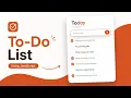 Build A Modern To-Do List App With HTML CSS JavaScript Complete Tutorial