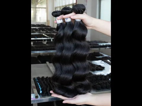 Wholesale 12-28 Inch Loose Wave Mink Malaysian Hair #1B Natural Black Video