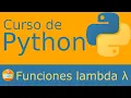 Funciones lambda o funciones anonimas en Python