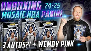 2024-25 Mosaic Basketball Hobby Box Review - 3 AUTOS White Mosaic Color Blast More