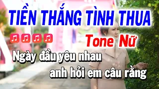 Download Karaoke Tiền Thắng Tình Thua - Tone Nữ Nhạc Sống | Karaoke Tuyết Nhi MP3