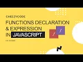 JavaScript Beginners Tutorial - Function Declaration Expression Tutorial CheezyCode Hindi