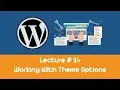 Wordpress Complete Course Tutorials 14 - Working With Theme Options