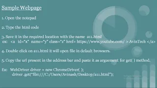 b Selenium WebDriver - Basic HTML