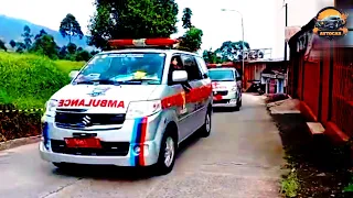 iring iringan mobil ambulance dan suara sirene