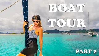 BOAT TOUR: Budget Blue Water Cruiser – Part 2 – Exterior of our Sailboat – Ep. 30