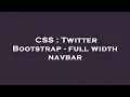 CSS Twitter Bootstrap - full width navbar