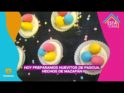 Hoy preparamos huevitos de pascua, hechos de mazapán