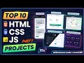 Top 10 Frontend Html Css Js Projects You Must Try in 2026 With Code Output
