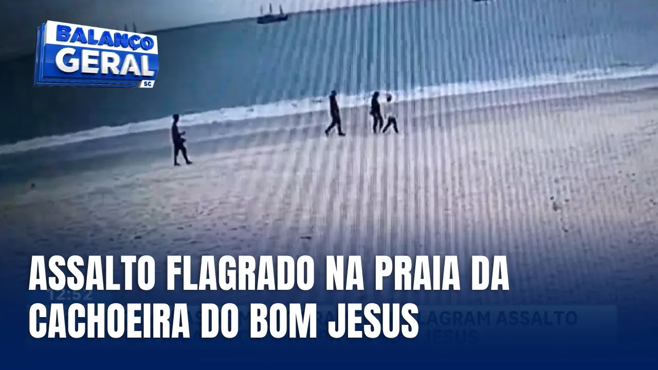 Assalto flagrado: câmeras capturam roubo na Praia da Cachoeira do Bom Jesus