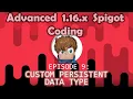 Custom Persistent Data Types Ep 9 Advanced 1 16 x Spigot Coding