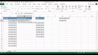 Calculate the Number of Working Days in Each Month Using Excel