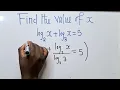 Change of Base Logarithmic equation Solve log - 2 x log