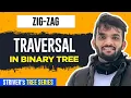 L19 Zig-Zag or Spiral Traversal in Binary Tree C Java