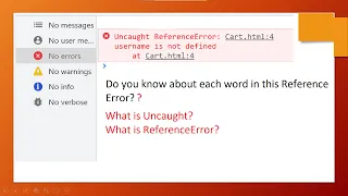 ReferenceError in JavaScript What is referenceerror in javascript