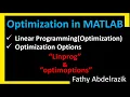 Linear programming in MATLAB linprog optimoptions