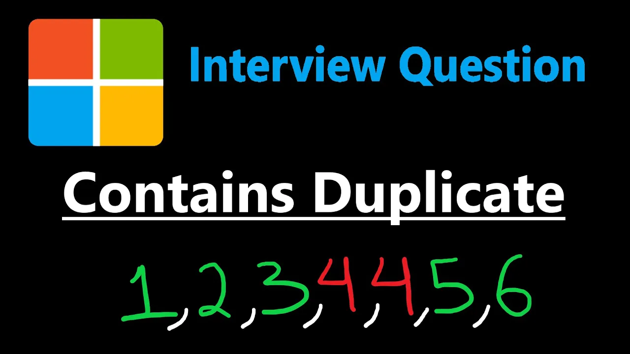 Contains Duplicate - Leetcode 217 - Python - YouTube thumbnail