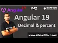 Decimal and percent Pipes in Angular 19 Pipes in Angular Angular 19 Tutorials in Hindi