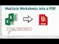 How to convert multiple worksheets into single PDF workbook into pdf