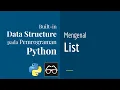 Struktur Data 01 Belajar List pada Pemrograman Python Dasar Belajar Python Bahasa Indonesia