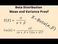 Beta Distribution Mean and Variance Proof