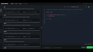 Hackerrank Python Solution Numpy - Polynomials