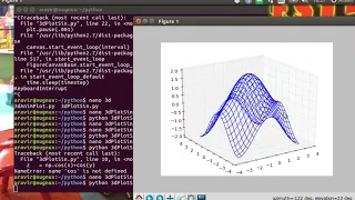 3D Plot and Animation using Meshgrid on Python in Ubuntu