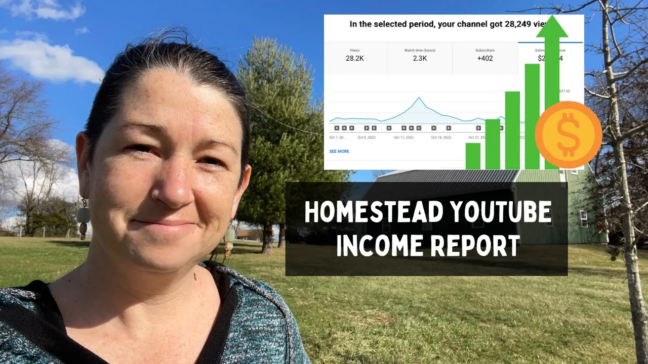 Homestead YouTube Channel Income Report - Posting Every Other Day | Homestead YouTube Monetization