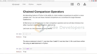 Chained Comparison Operators in Python