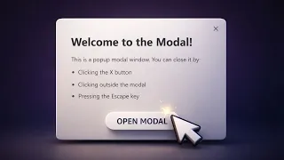 Build a Stunning JavaScript Modal Popup HTML CSS JavaScript Project