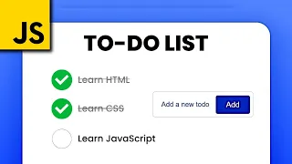 Build a Todo List App in HTML CSS JavaScript EASY BEGINNER TUTORIAL