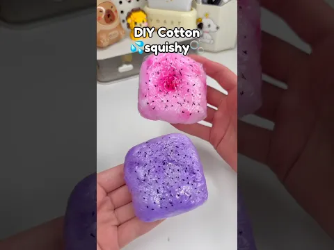 💦DIY Cotton Sticky Squishy😋!? #diysquishy #papersquishy #diy #diycrafts #papercraft