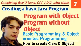 How to create Java Program with Object without Object Basic Java Programming Hello DHIRENDRA