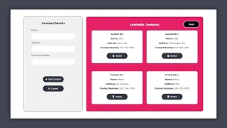 Contact List App in Vanilla JavaScript
