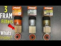 FRAM Oil FILTER Cut Open - EXTRAGaurd ToughGUARD ULTRA Synthetic Compared