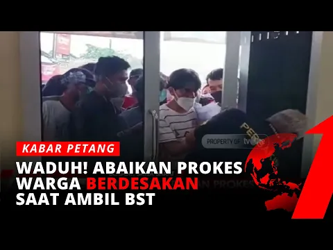 Abaikan Prokes, Warga Berdesakan Saat Ambil BST di Kantor Desa di Ciampea