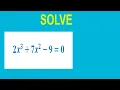 Solve cubic equation 2x 3 7x 2-9 0