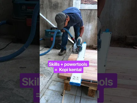 membuat pintu | Bosch GKS 185-LI dan Bosch GAS 12-25 #woodworking #powertools #skills #likeabosch