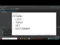Python Tutorial Buat Pemula - List Tuple Set Dictionary