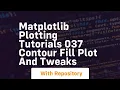 Matplotlib plotting tutorials 037 contour fill plot and tweaks