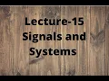 Lecture-15 SAS Convolution integral examples