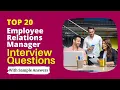Employee Relations Manager Interview Questions and Answers for 2025