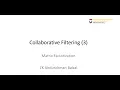 Collaborative Filtering Matrix Factorization