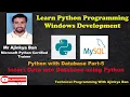 MySQL with python Insert data into database Part 5