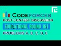 Educational Codeforces Round 161 Solutions - A to E by Raghav Goel TLE Eliminators
