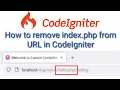 How to remove index php from url in codeigniter