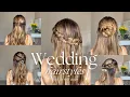 EASY WEDDING HALF UP HALF DOWN HAIRSTYLES FOR BEGINNERS for short medium and long hair