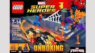 LEGO Super Heroes Spiderman, Ghost Rider y Hobgoblin | Unboxing Hombre Araña Ghost Rider en Equipo