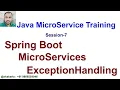 Session-7 SpringBoot Microservices - Exception Handling By Vkakarla