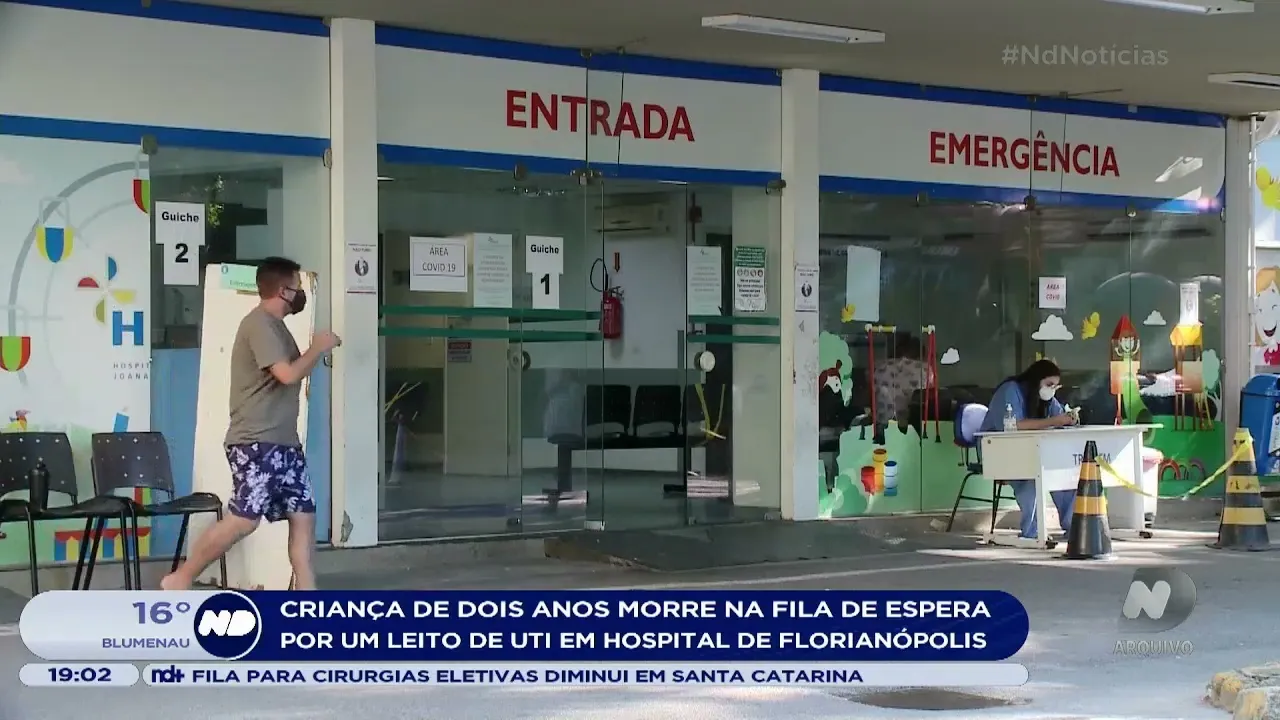 Criança morre na fila de espera por leito de UTI em Florianópolis